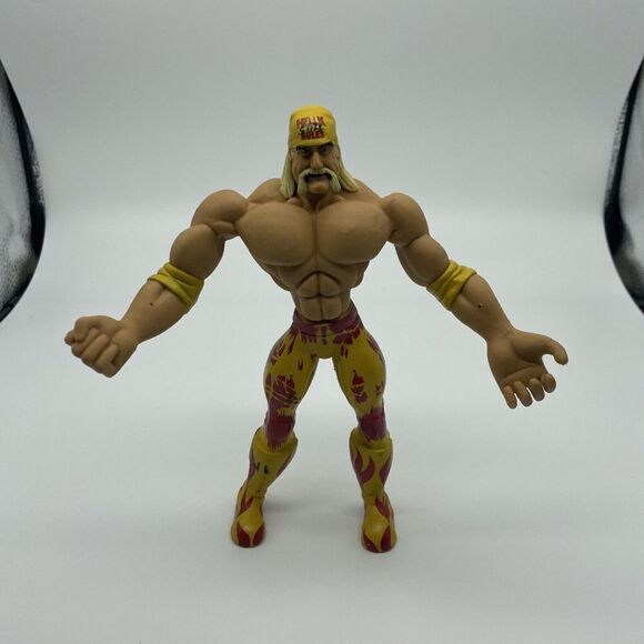 WWE Hulk Hogan Jakks Pacific Flex'ems Wrestling Figure 2002 WWF Bendable Rubber - Picture 1 of 5